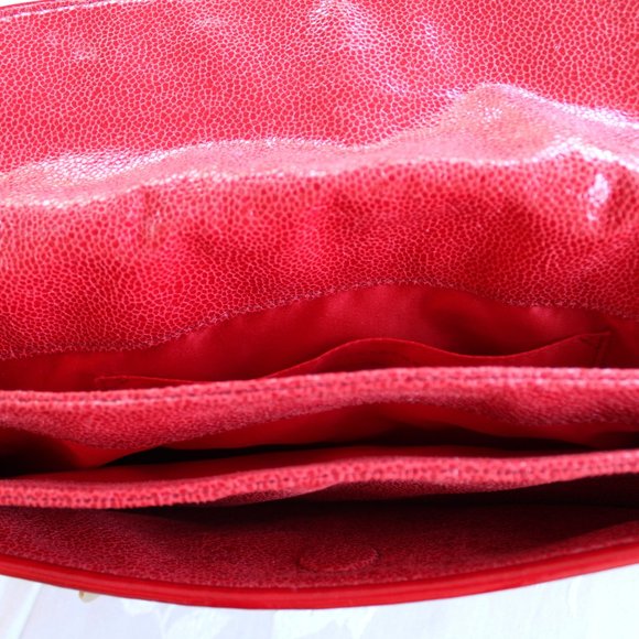 Stella McCartney Red Leather Clutch - Vegan - Picture 9 of 9